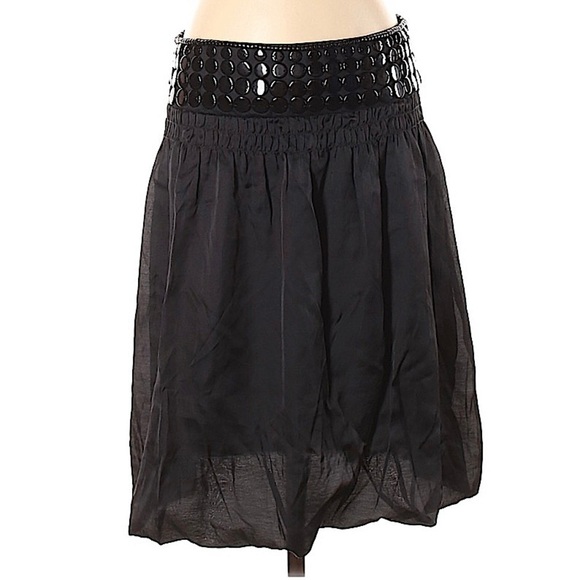 LAUREL Black Bubble Skirt with Large Black Bead Detail EU Size 36 or US Size 8 - Picture 1 of 8